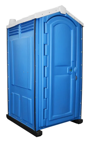 Sanitario portátil azul disponible para renta o venta